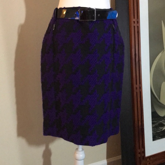 Carlisle Dresses & Skirts - Carlisle Collection Purple and Black Houndstooth